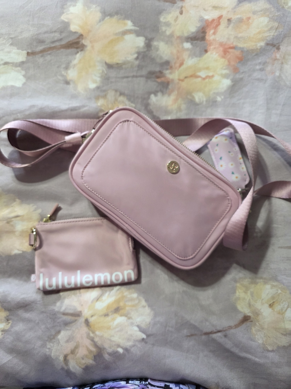 lululemon athletica Blush Pink Crossbody with Matching Coin Pouch